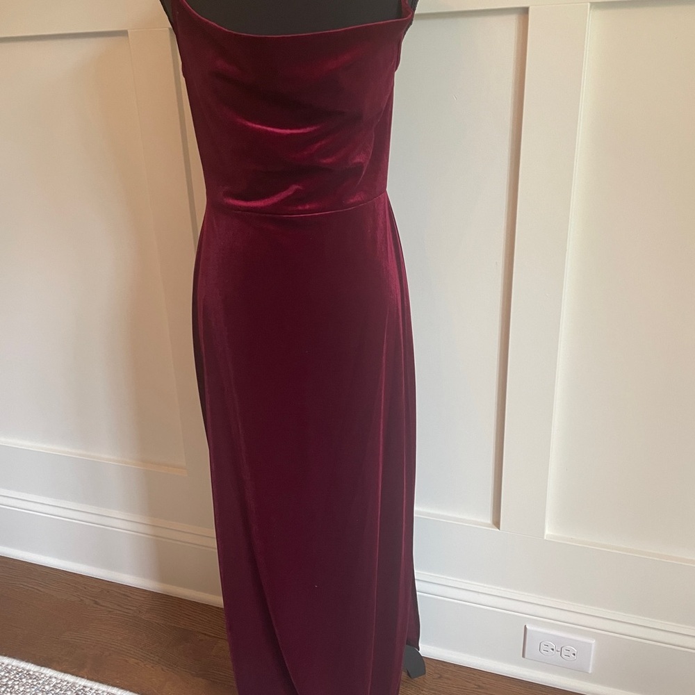 Velvet Evening Gown - Burgundy